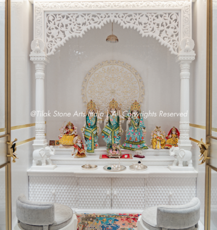 Big Size Home Temples made from White Marble: Where Tradition Meets Luxury
